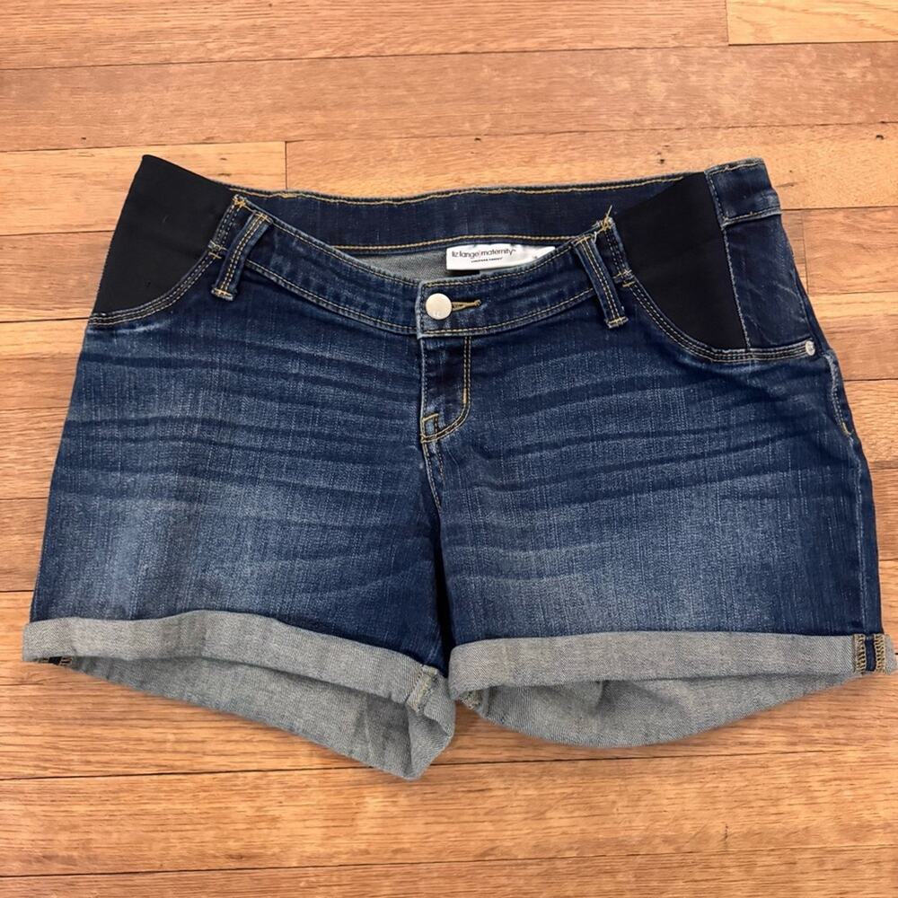 Liz Lange Maternity Women’s Denim Cuffed Shorts - Size S
 b89